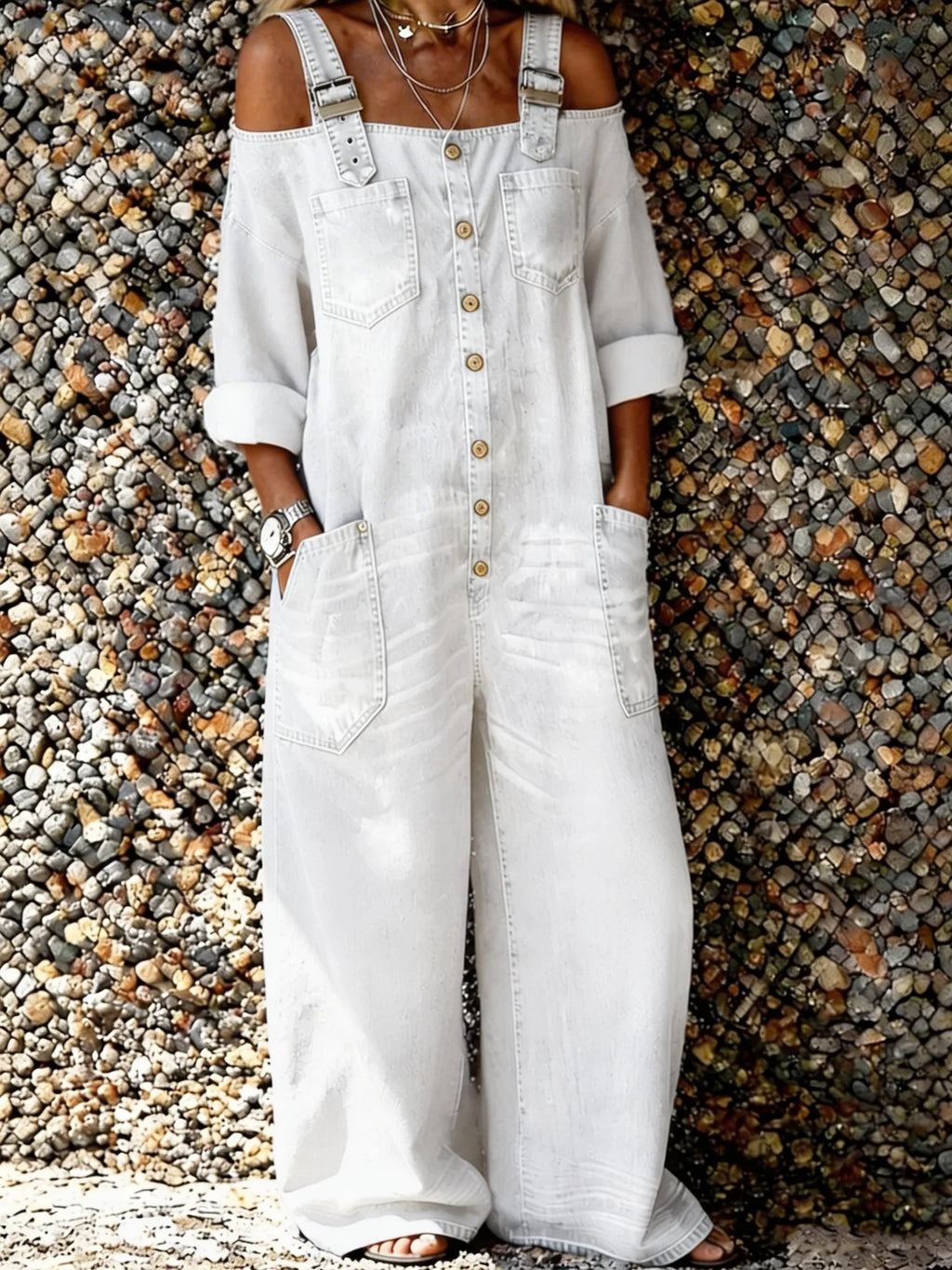 Bo | Overol de denim con tirantes