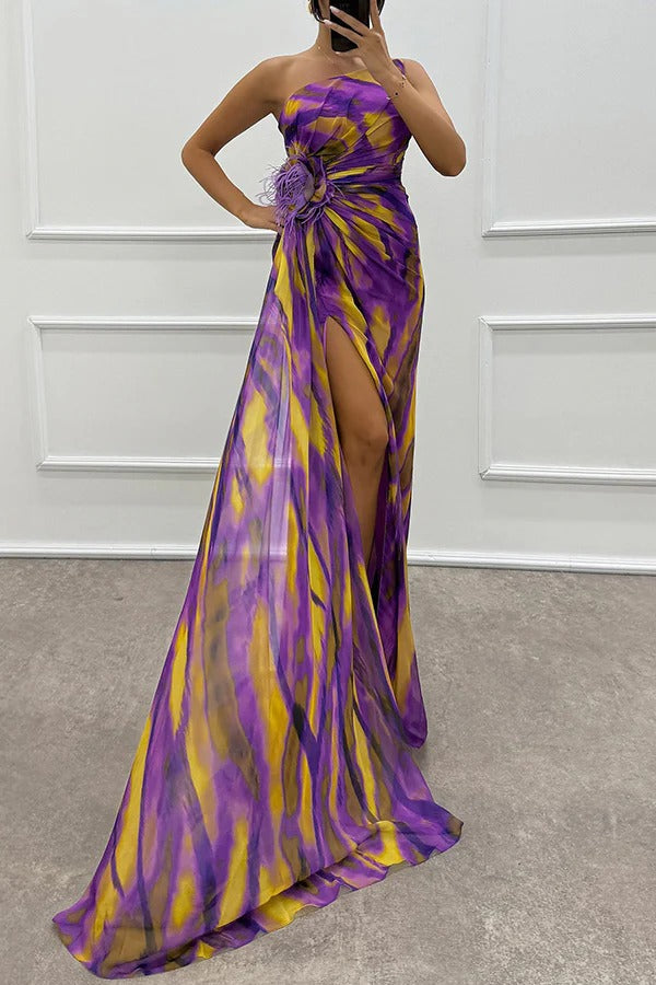 Vestido Draped Vibrante
