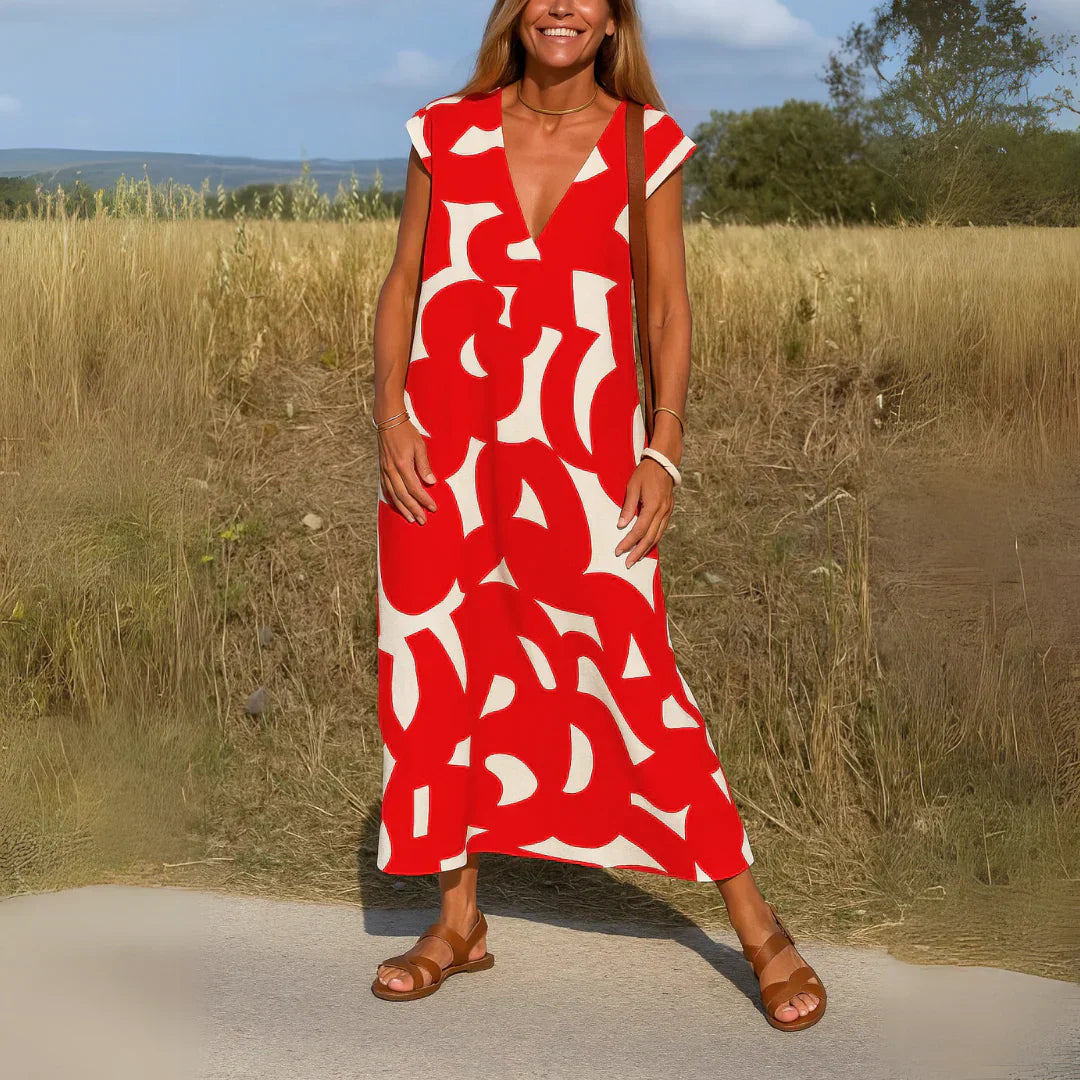 Lola™ | Vestido Maxi con Detalle de Calado