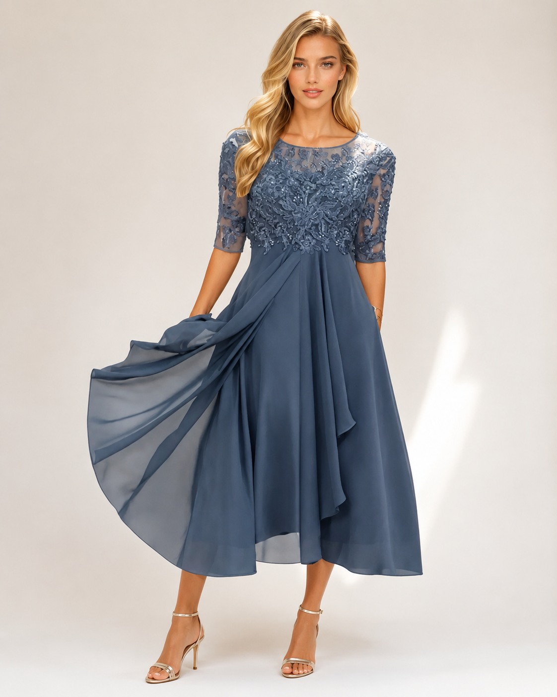 Vestido Margherita de encaje elegante