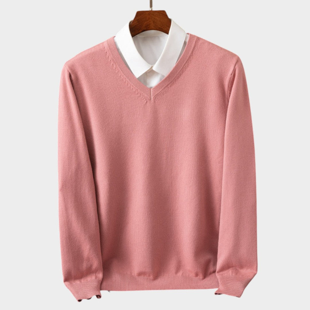 Manuel™ | Suéter de hombre de puro cachemir con cuello en V