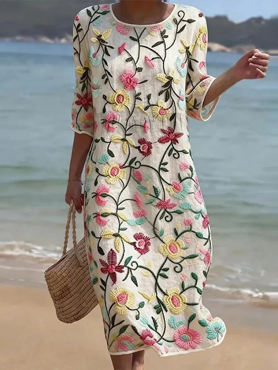 Rebecca | Vestido de patrón floral para mujeres