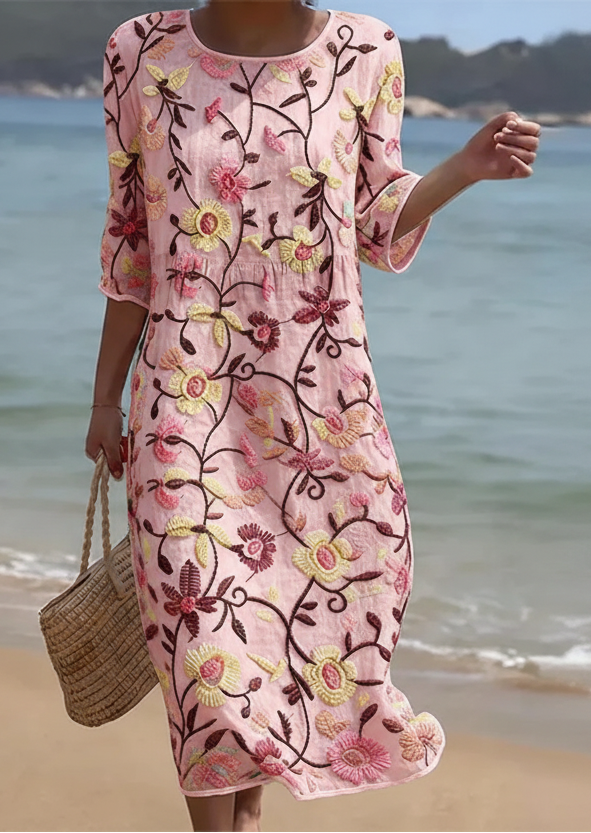 Rebecca en Rosa | Vestido Floral para Mujeres