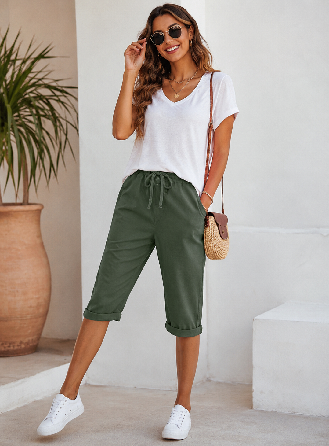 Lucía™ | Bermuda Capri de Lino Ligera