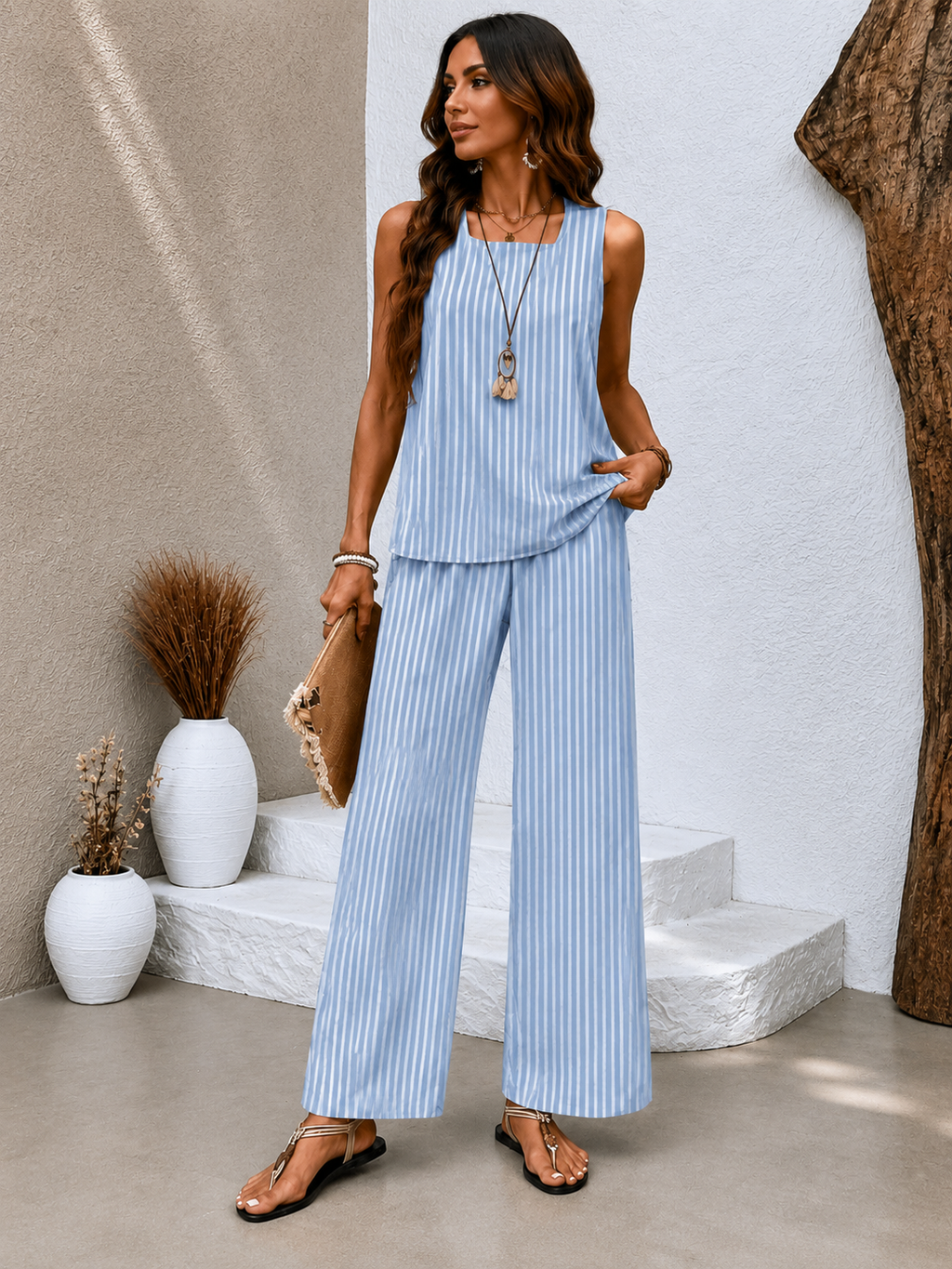 Conjunto Luxe Fresco | Blusa + Pantalón