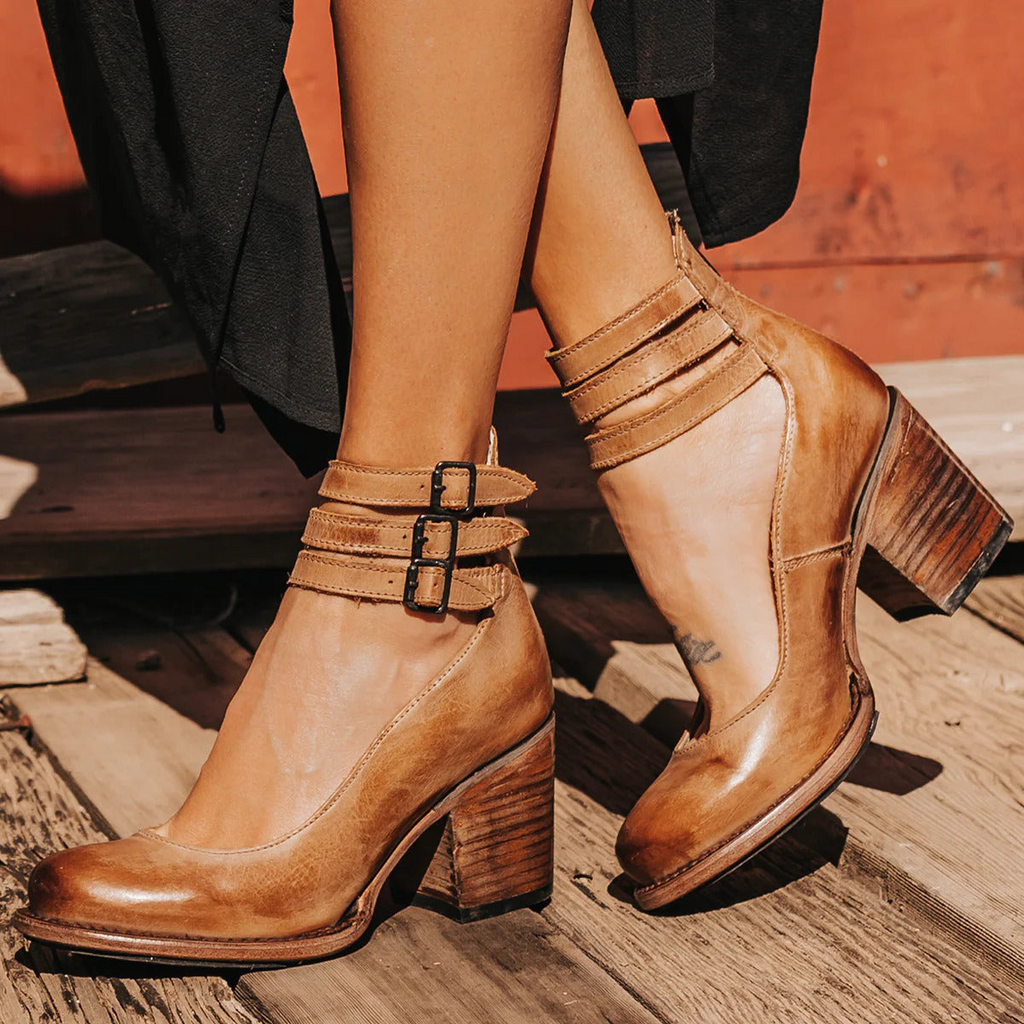 Camille | Tacones de cuero confort y sujeción perfecta