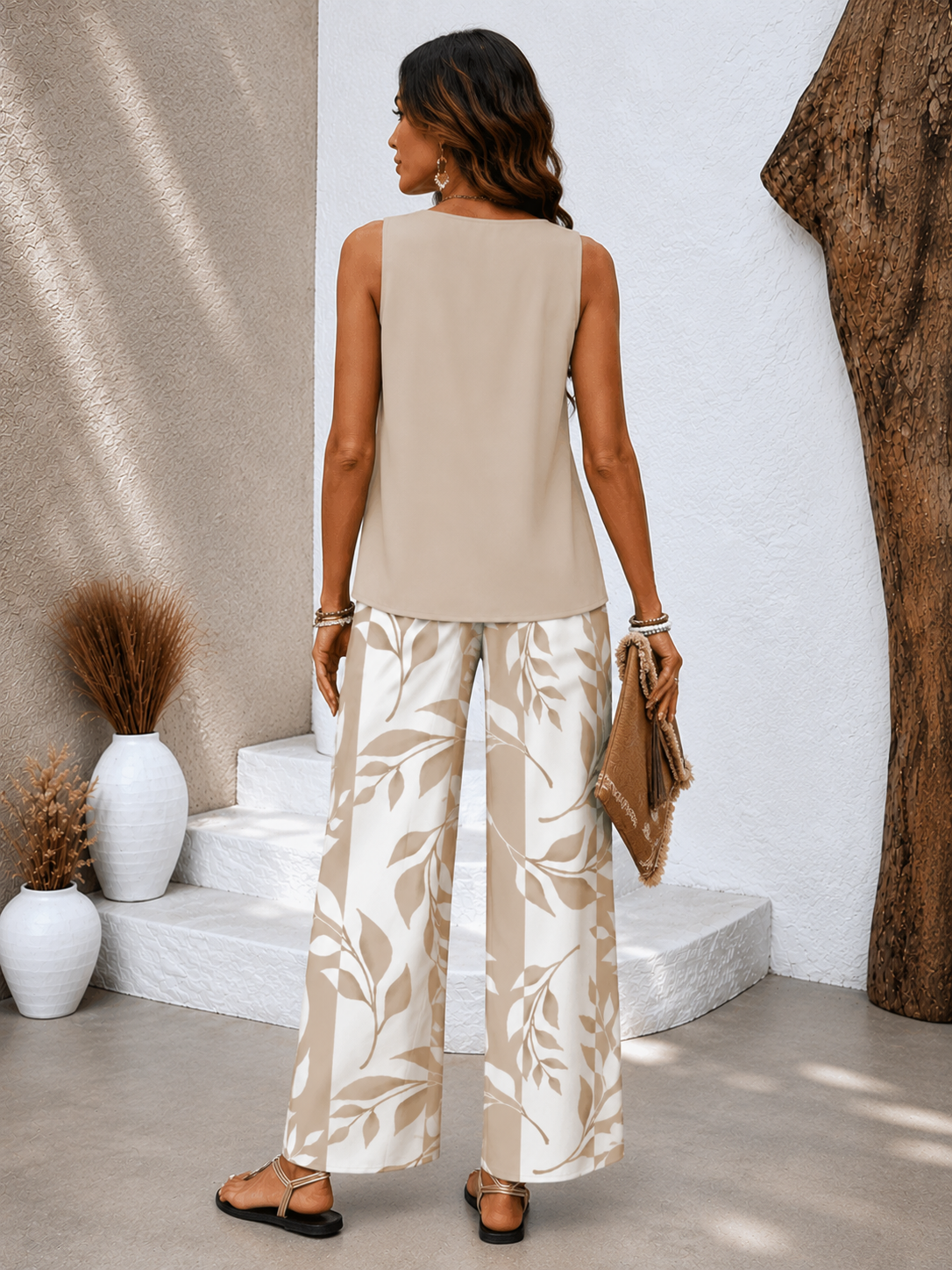 Conjunto Riviera Crema | Blusa + Pantalón