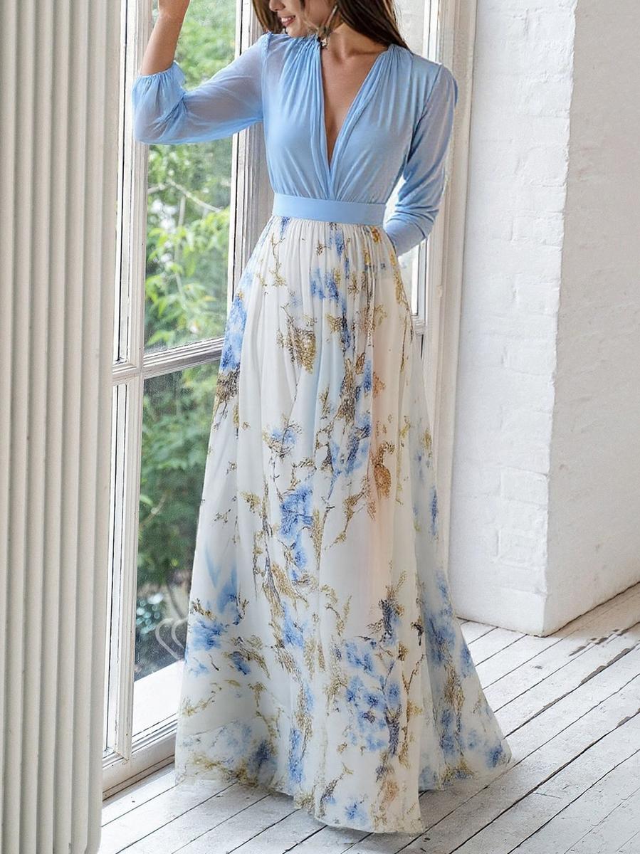 Abigail™ - Vestido Maxi con Deslumbrante Estampado Floral