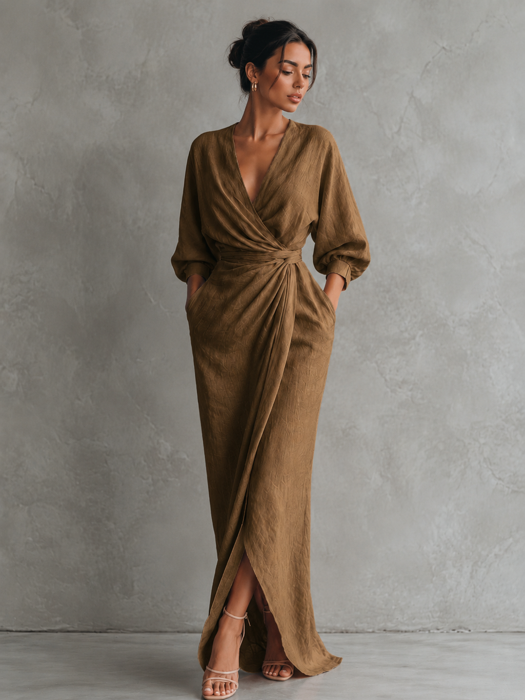 Nina | Vestido maxi minimalista de lino