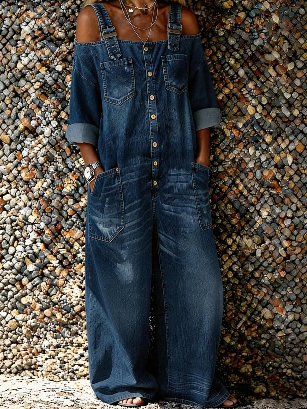 Bo | Overol de denim con tirantes