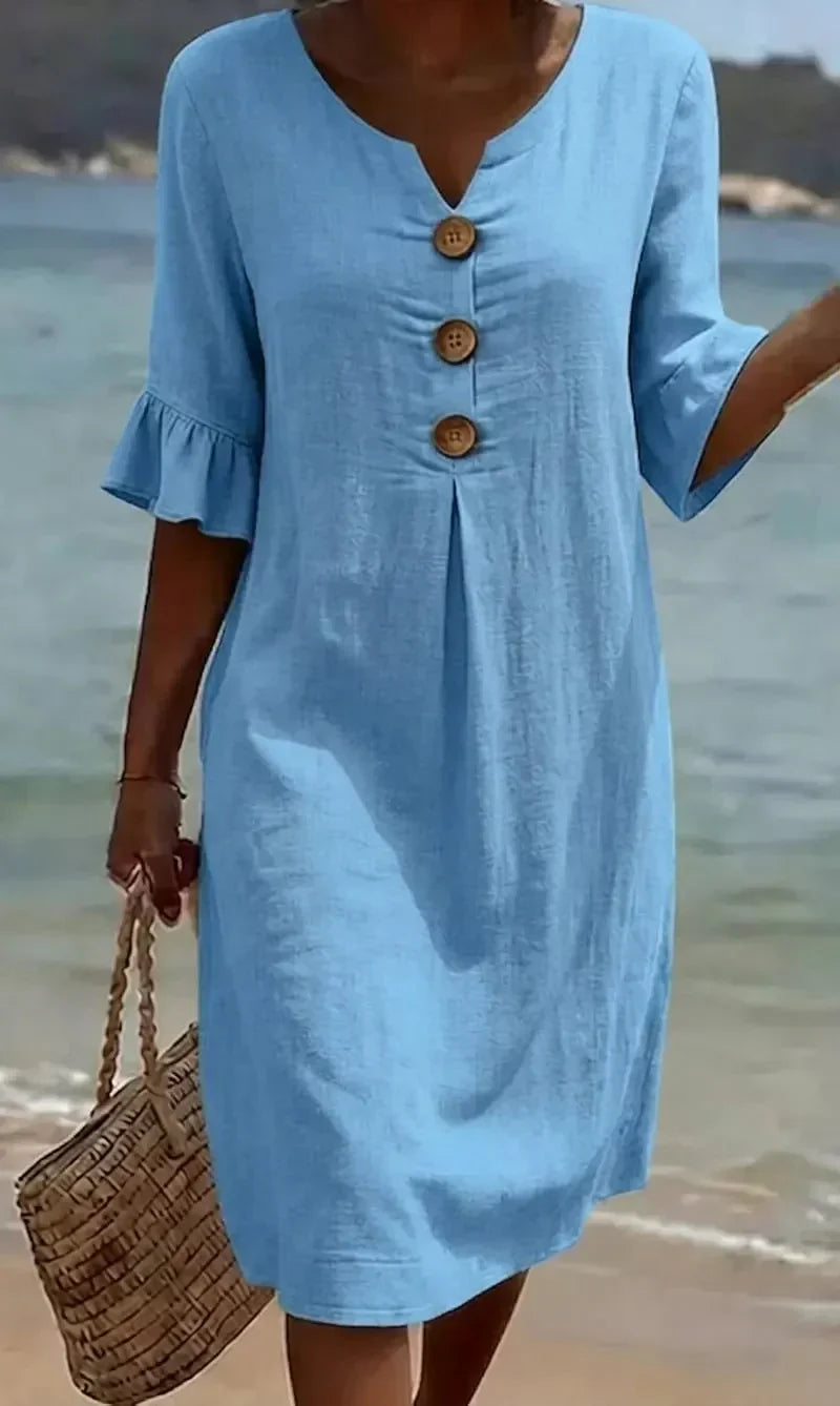 Nuria™ | Vestido texturizado de manga larga