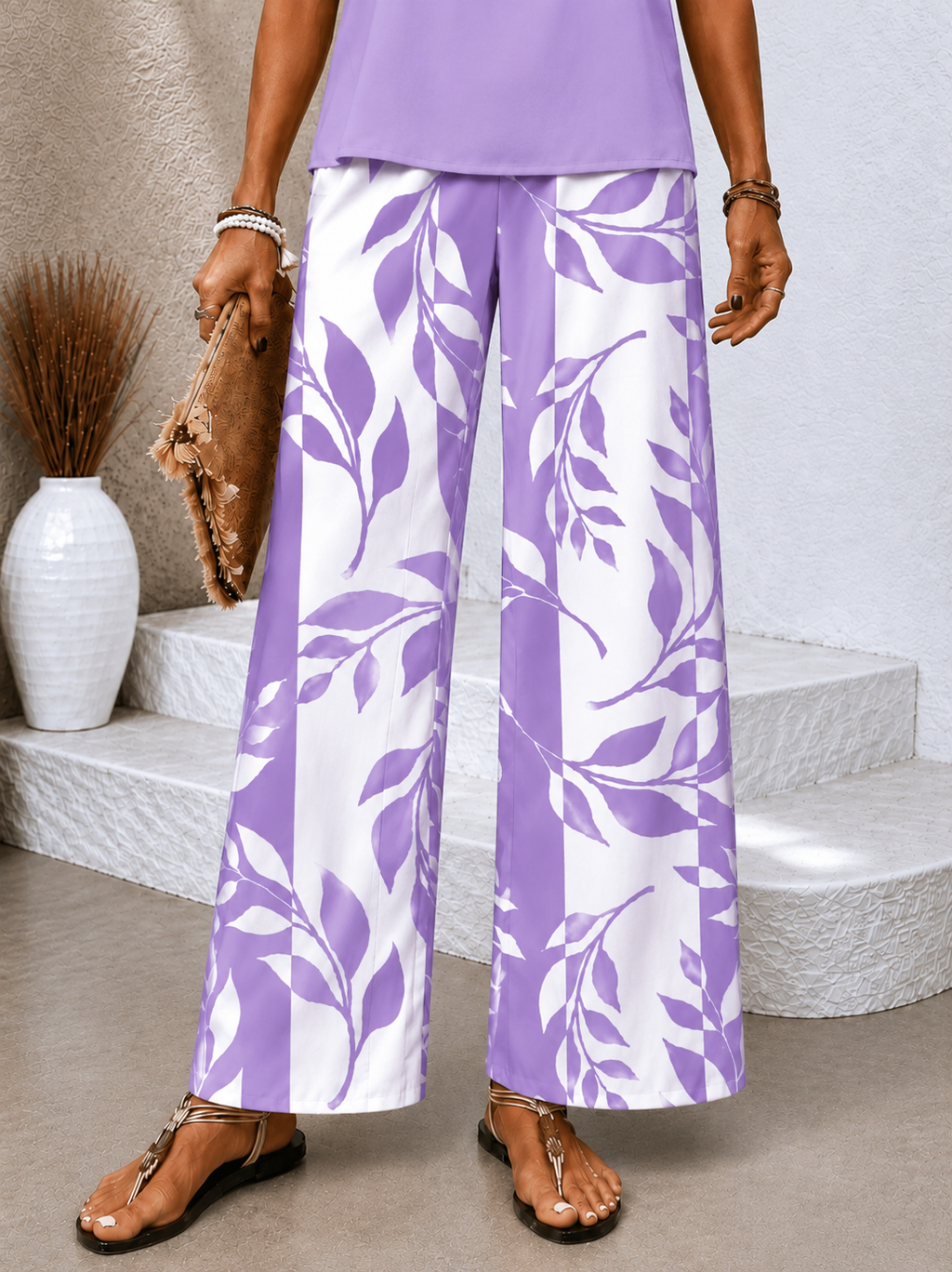 Conjunto Riviera Morado | Blusa + Pantalón