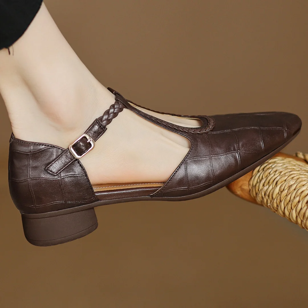 Zapatos Mary Jane de Cuero
