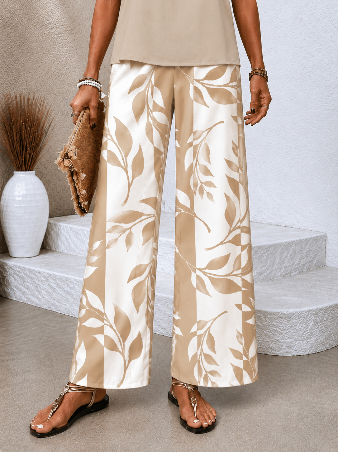 Conjunto Riviera Crema | Blusa + Pantalón