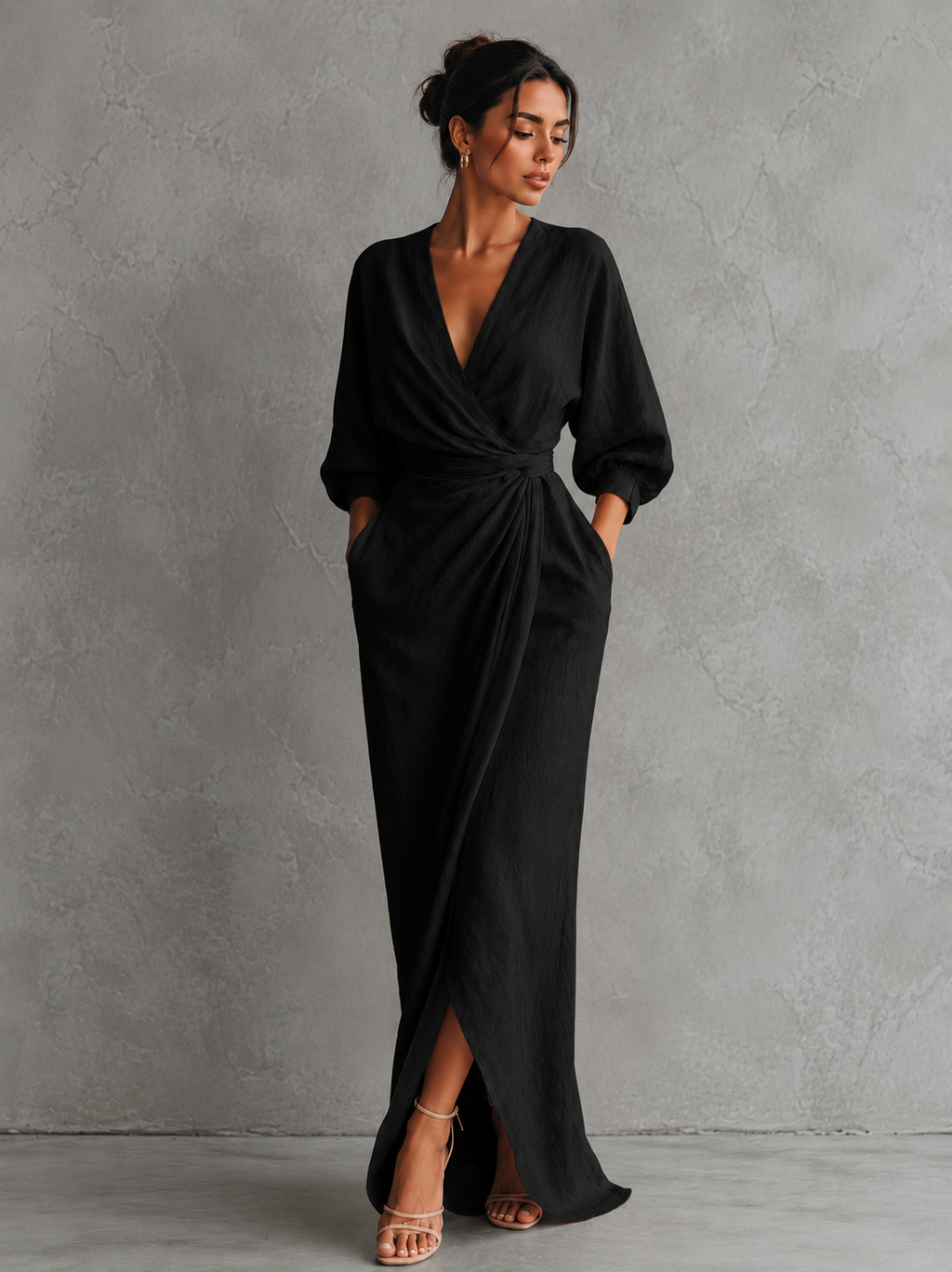 Nina | Vestido maxi minimalista de lino
