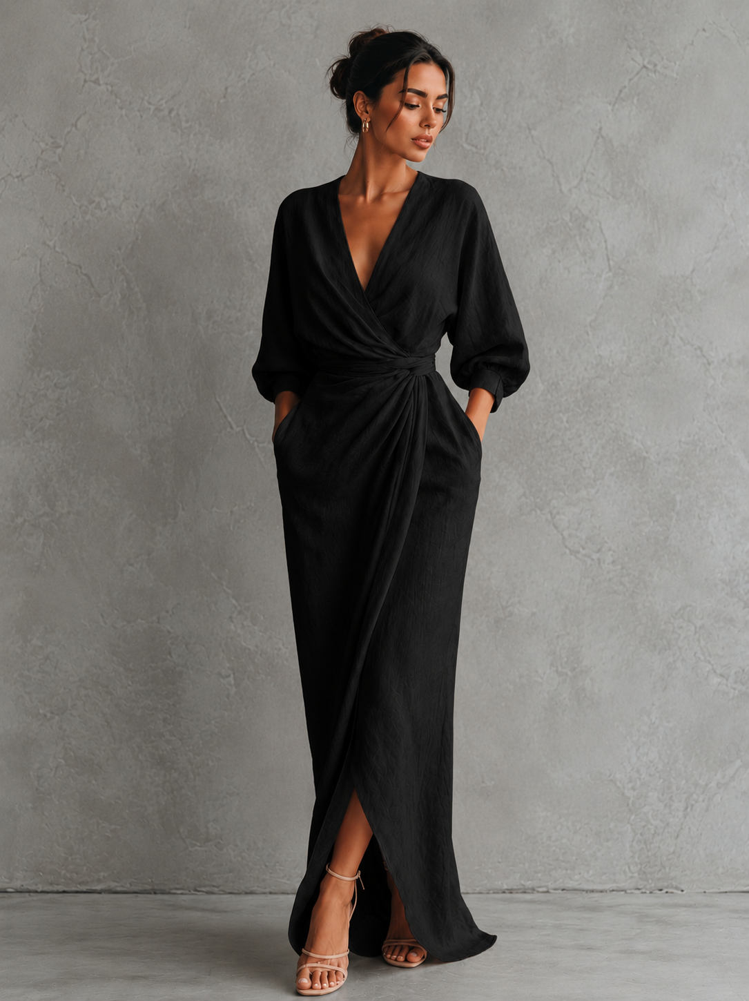 Nina | Vestido maxi minimalista de lino