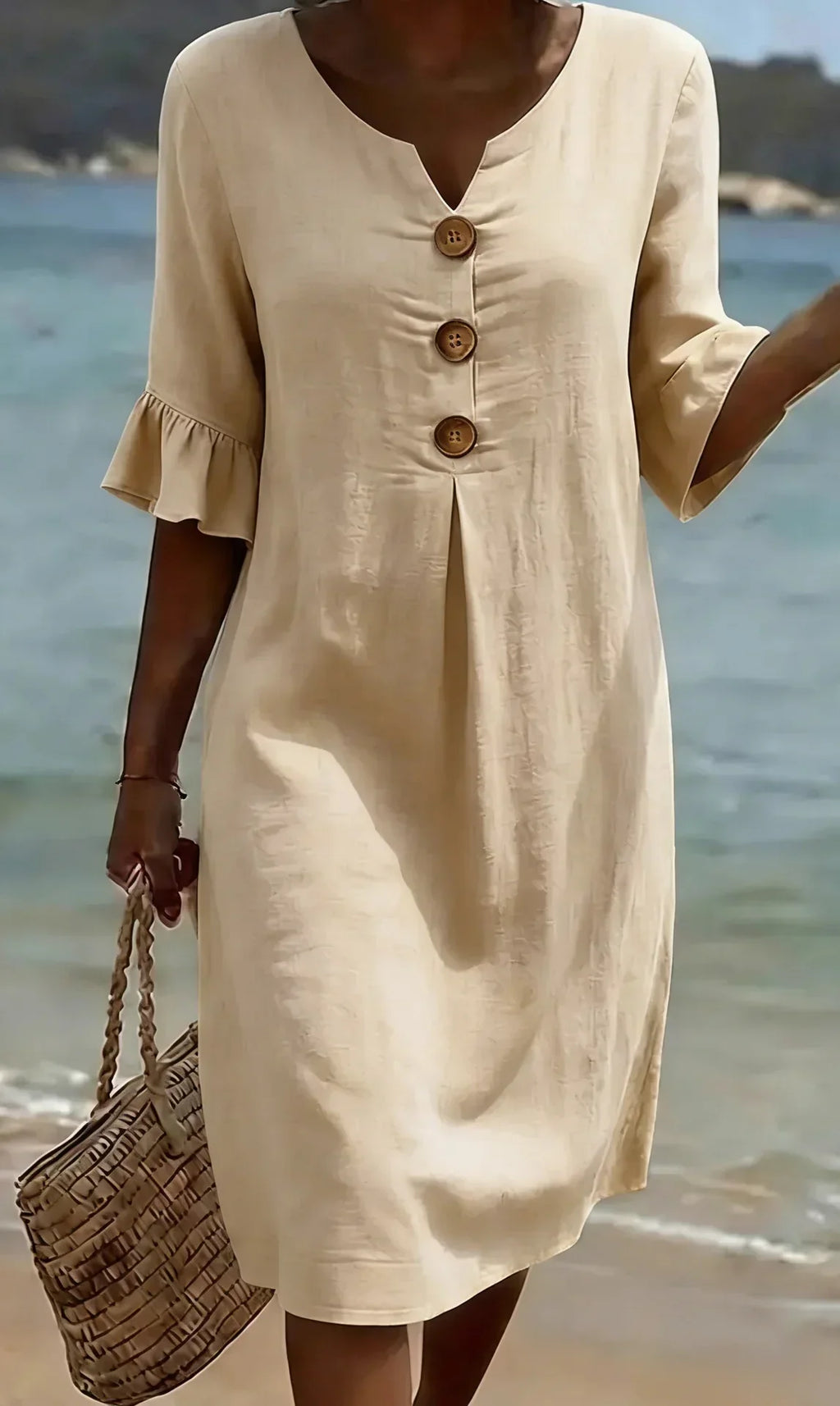 Nuria™ | Vestido texturizado de manga larga
