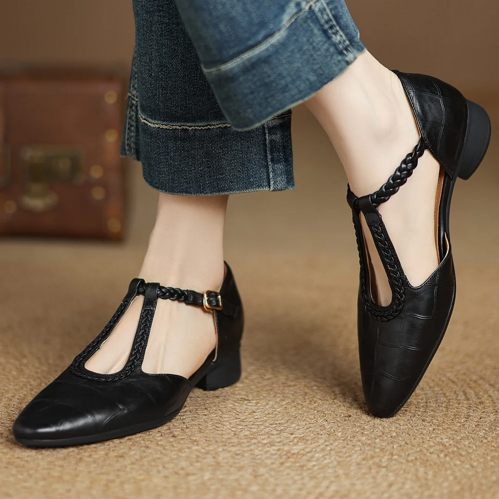Zapatos Mary Jane de Cuero