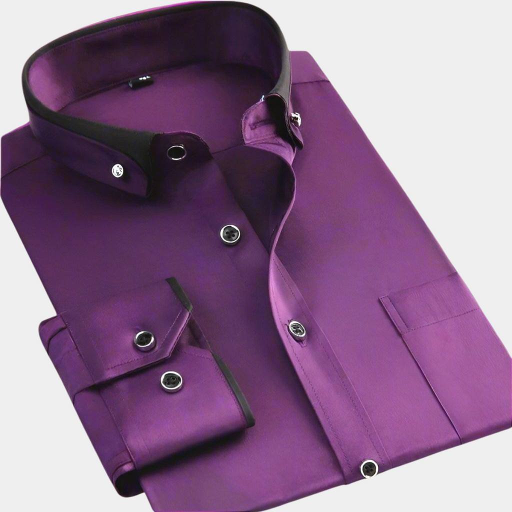 Don™ | Camisa azul clara de hombre con cuello