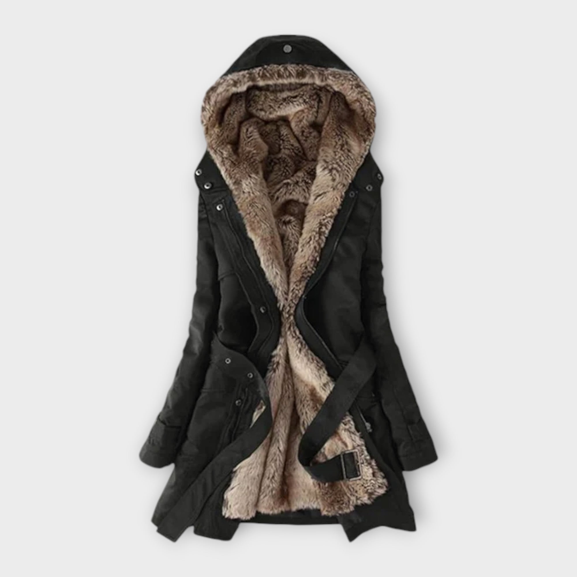 Mikash - Chaqueta cálida con forro de piel