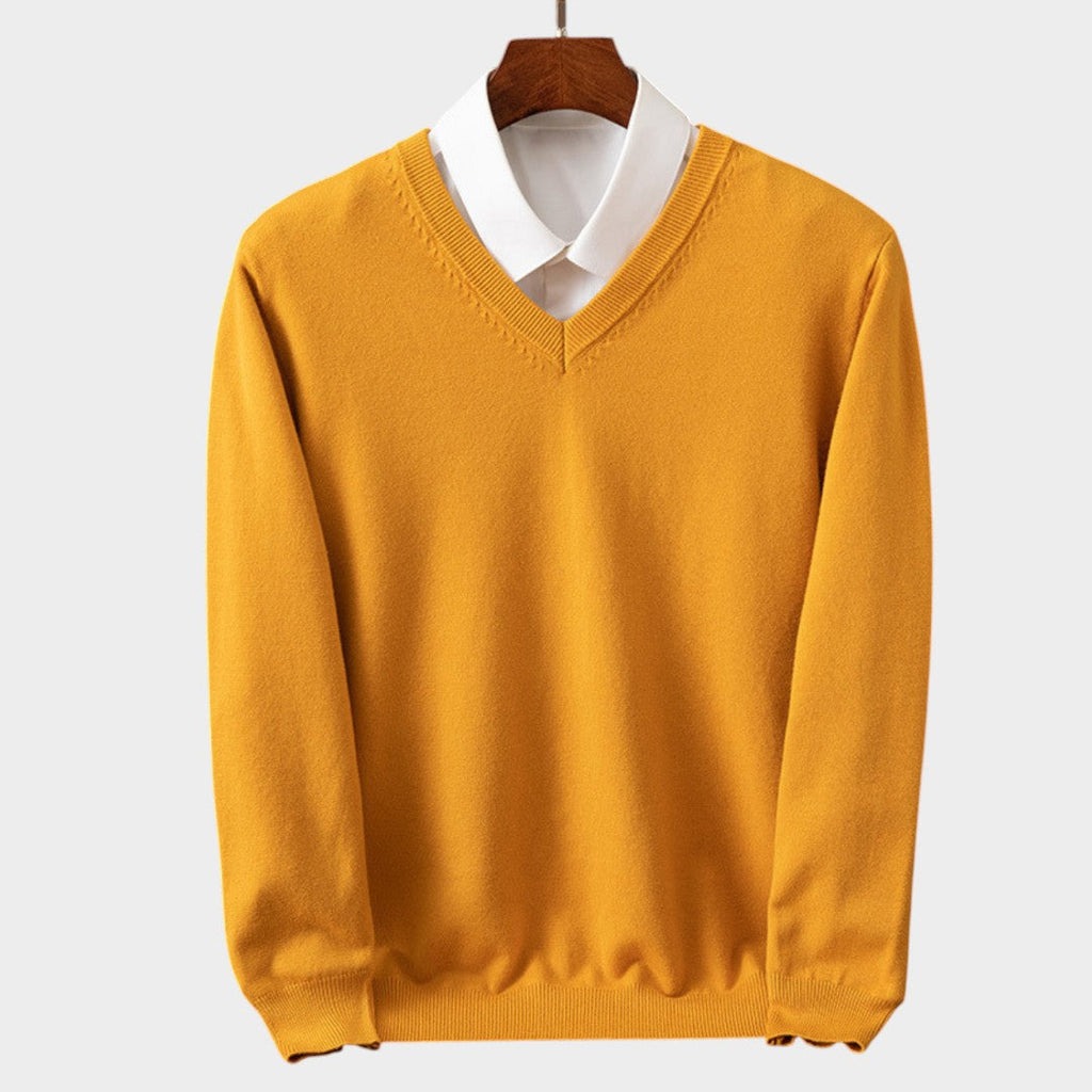 Manuel™ | Suéter de hombre de puro cachemir con cuello en V