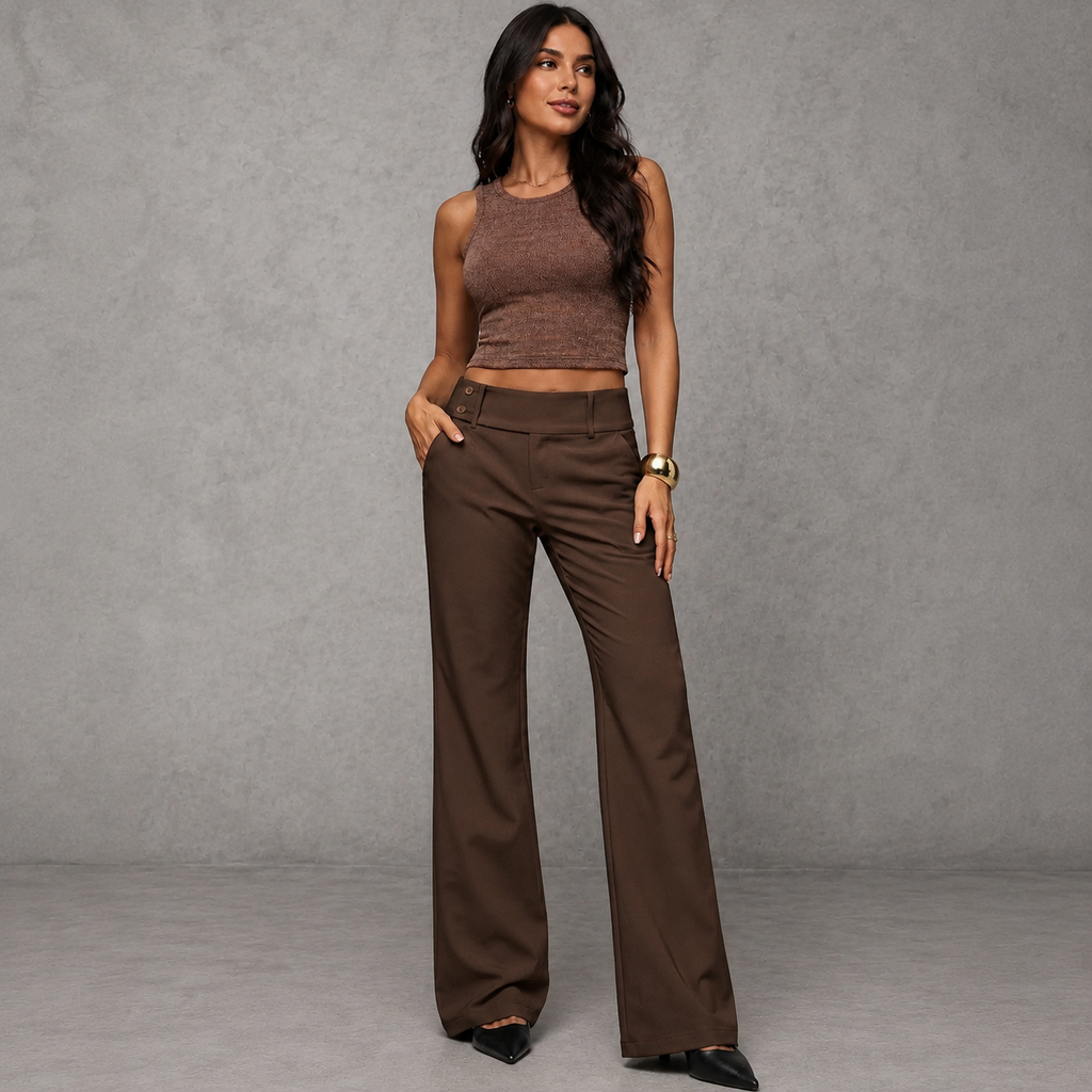 Valentina™ | Pantalón de Sastrería de Pierna Ancha