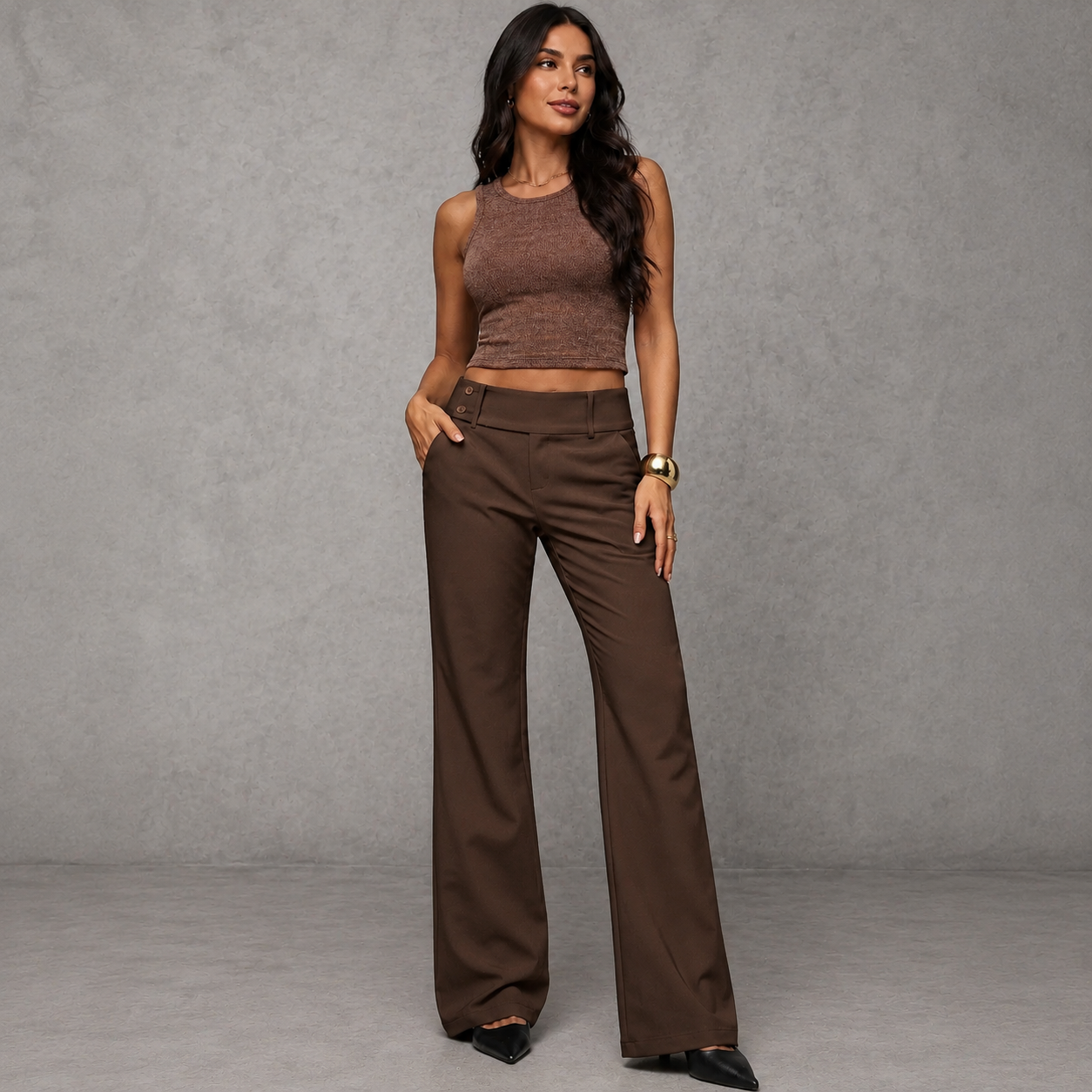 Valentina™ | Pantalón de Sastrería de Pierna Ancha