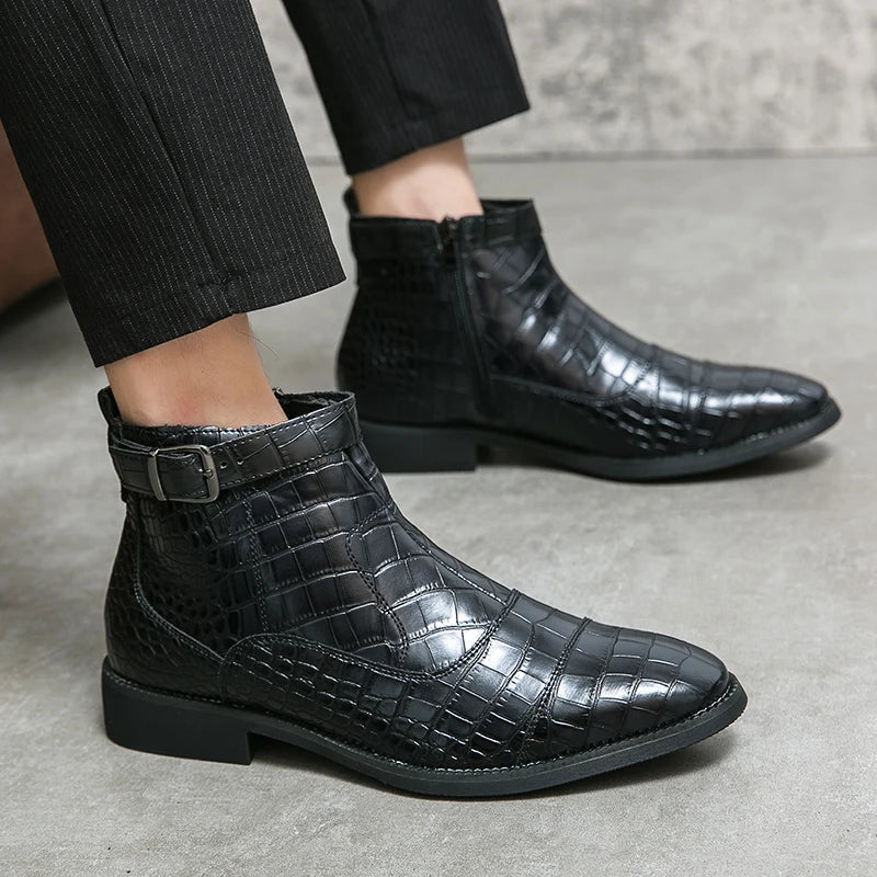 Dylan™ | Botas con hebilla de cuero sintético