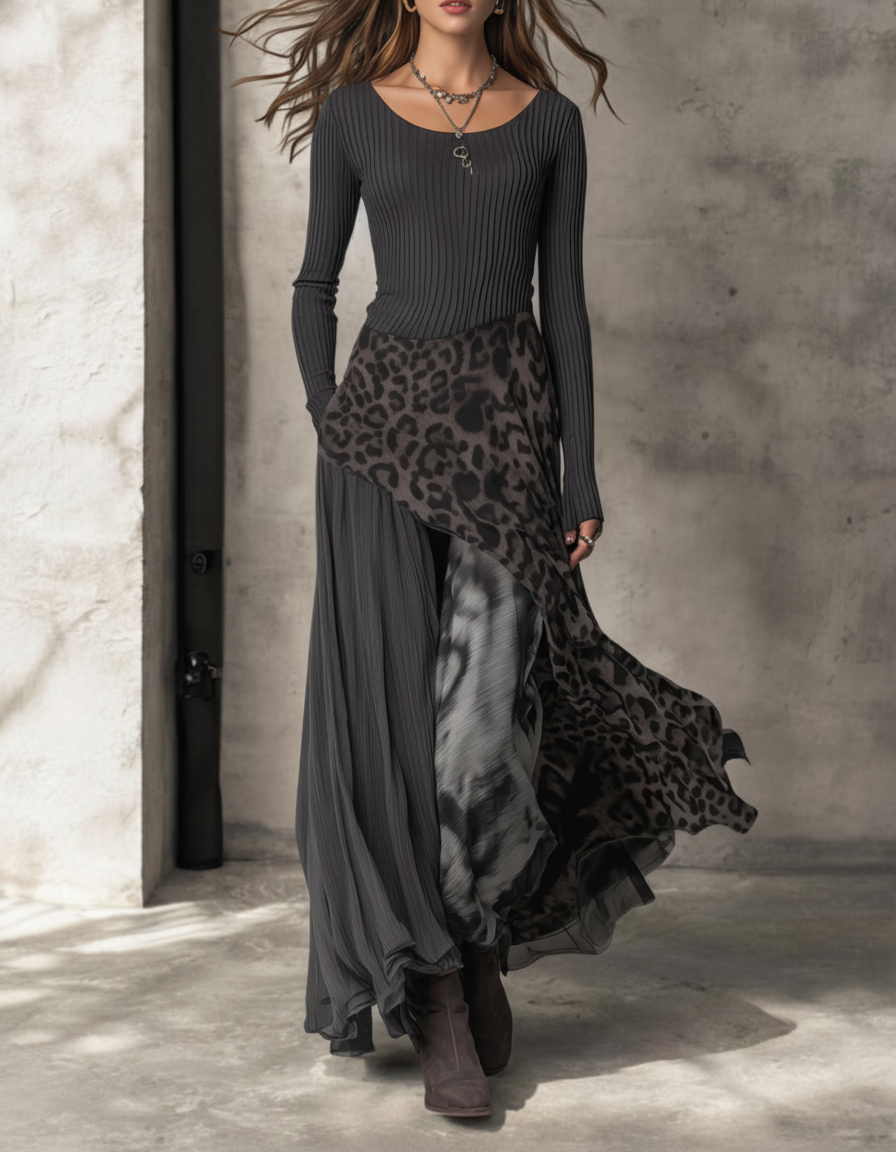 Alba Montiel ™ Vestido Largo Leopardo