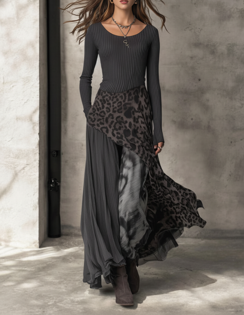 Alba Montiel ™ Vestido Largo Leopardo