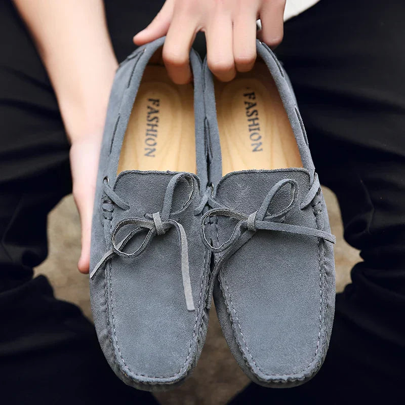 Mocasines casuales de ante para el verano
