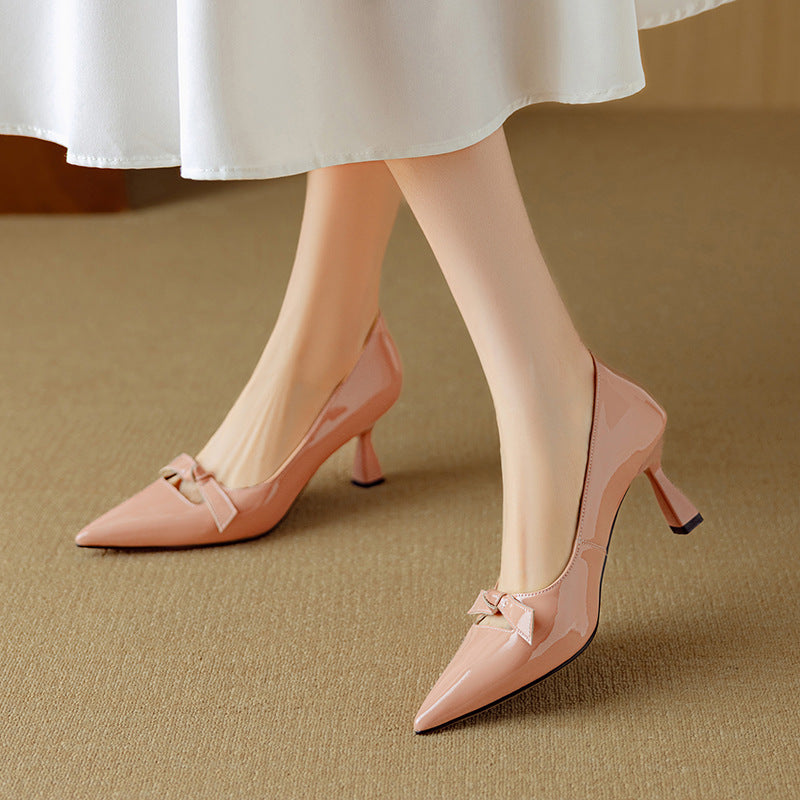 Zapatos de tacón elegantes Elayna de cuero genuino