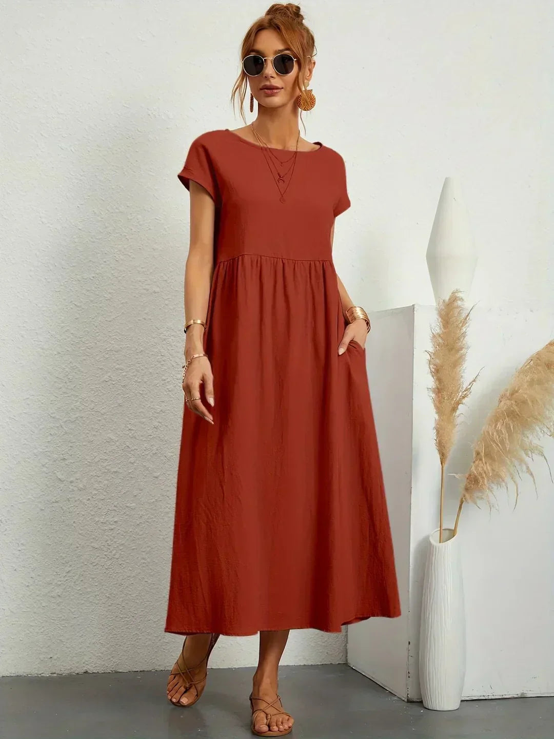 Raquel™ | Vestido midi fluido