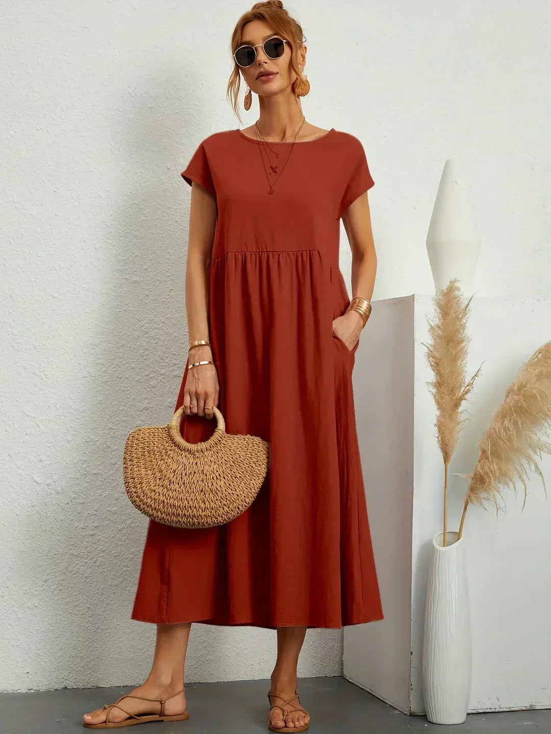 Raquel™ | Vestido midi fluido