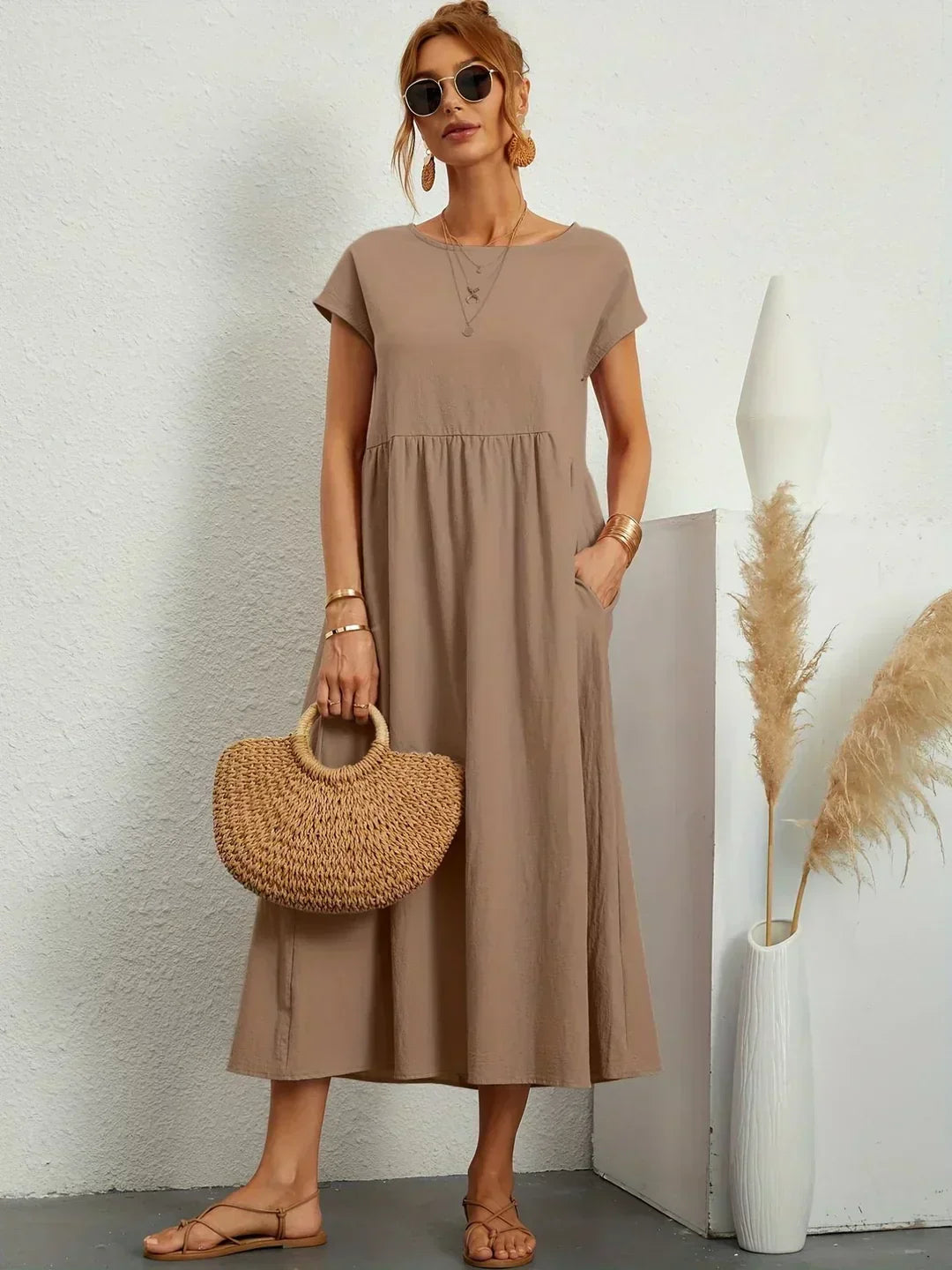 Raquel™ | Vestido midi fluido