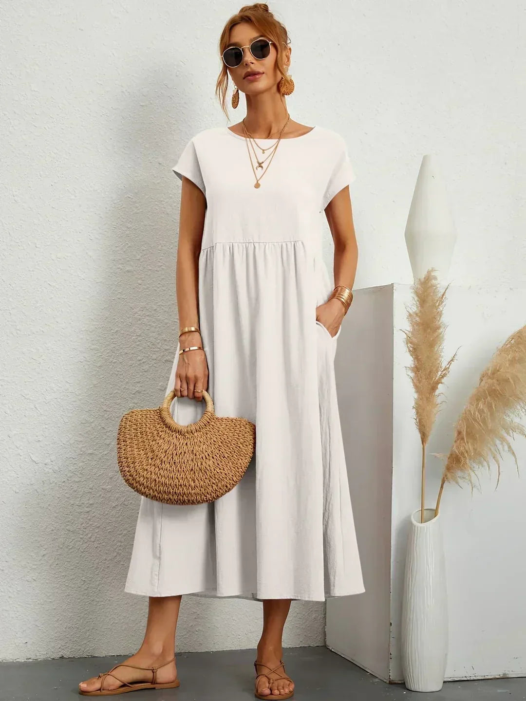 Raquel™ | Vestido midi fluido