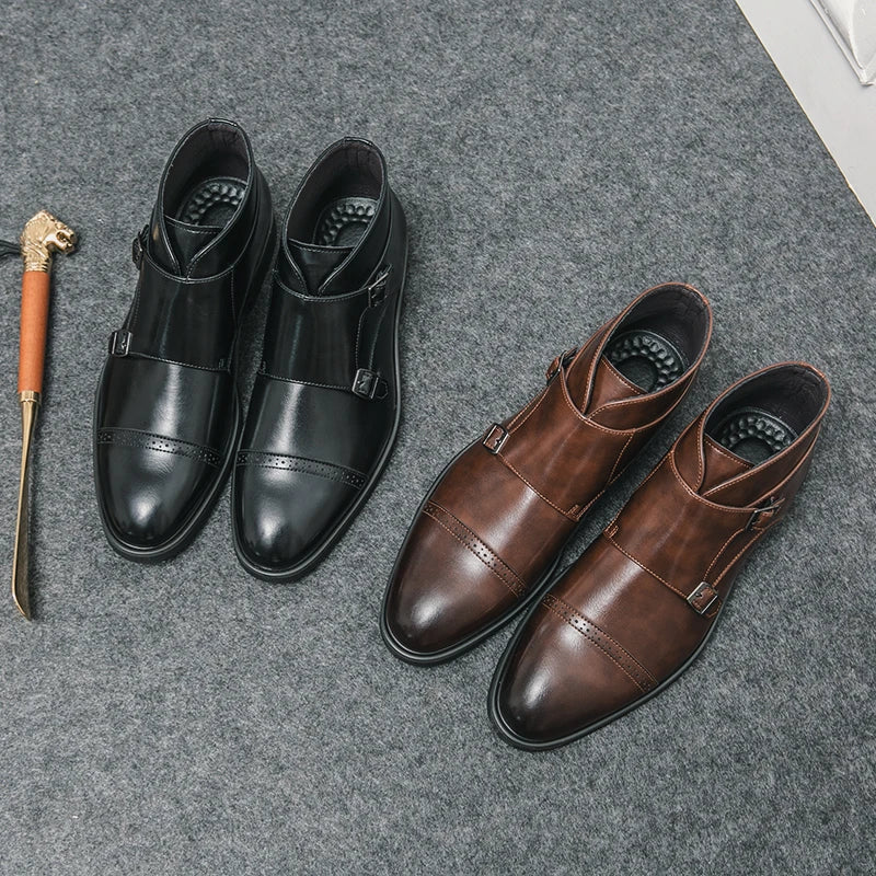 Botines doble monje de cuero sintético Parker™