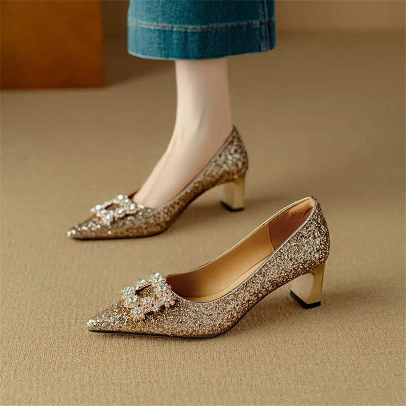 Zapatos de Tacón Brillantes Gloria