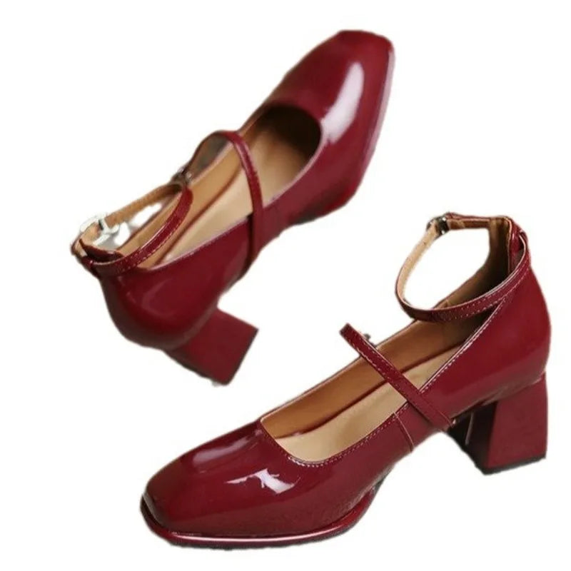 Elegantes Zapatos de Tacón con Correa al Tobillo