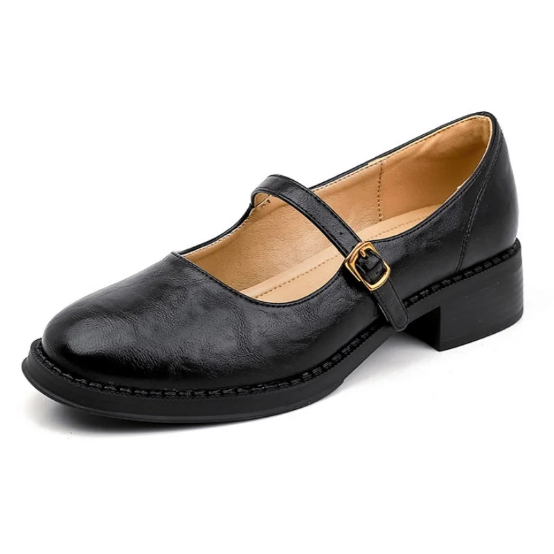 Zapatos Mary Jane Clásicos de Cuero
