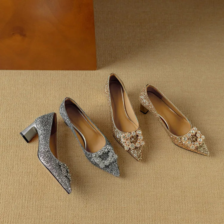 Zapatos de Tacón Brillantes Gloria