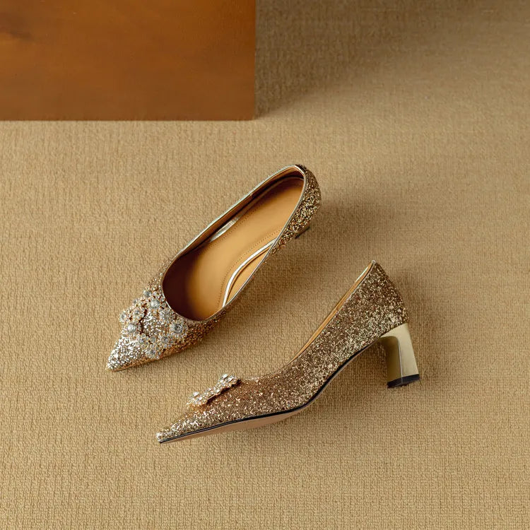 Zapatos de Tacón Brillantes Gloria