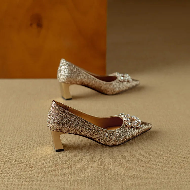 Zapatos de Tacón Brillantes Gloria
