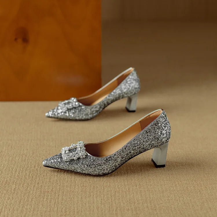 Zapatos de Tacón Brillantes Gloria