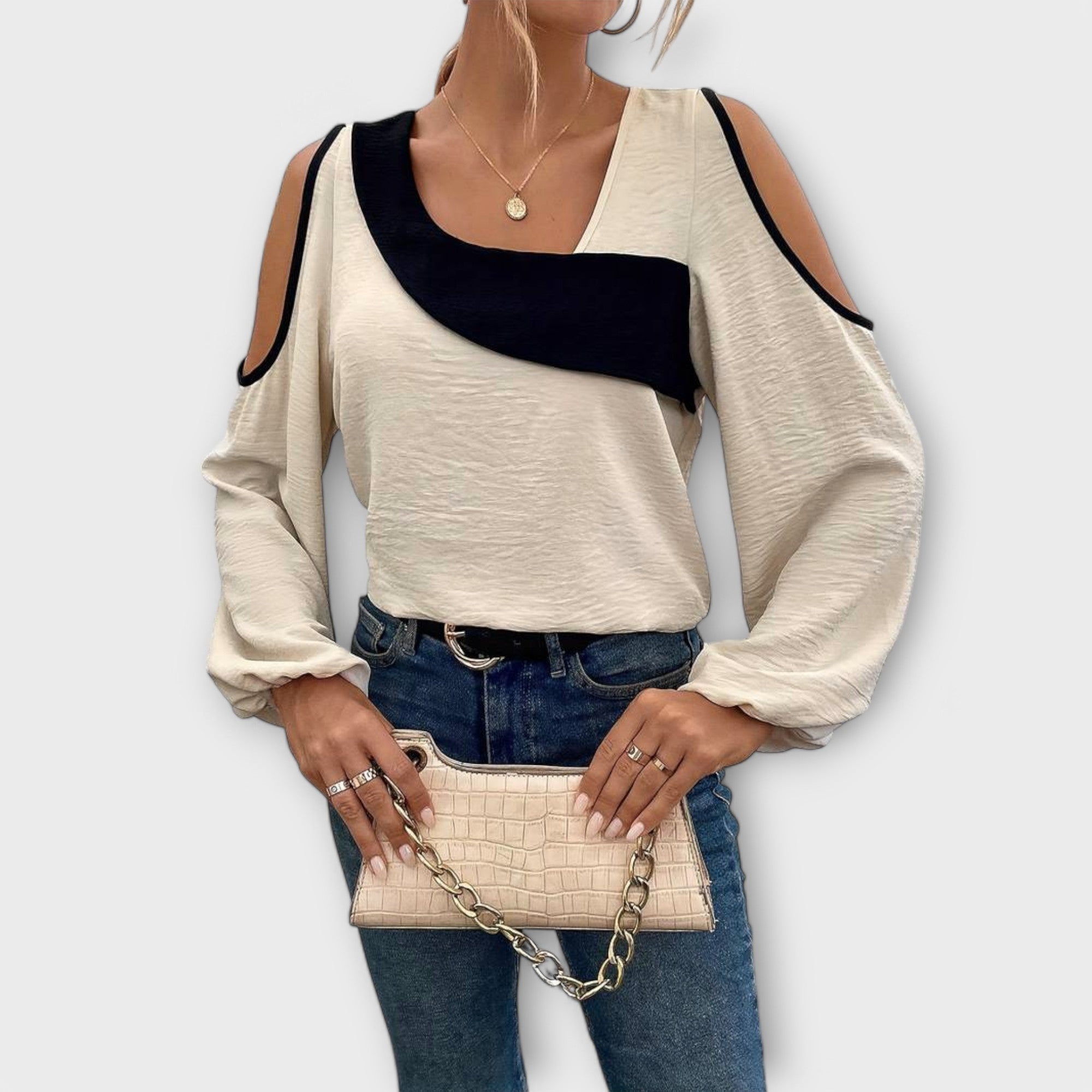 Scarlett - Blusa con escote cuadrado
