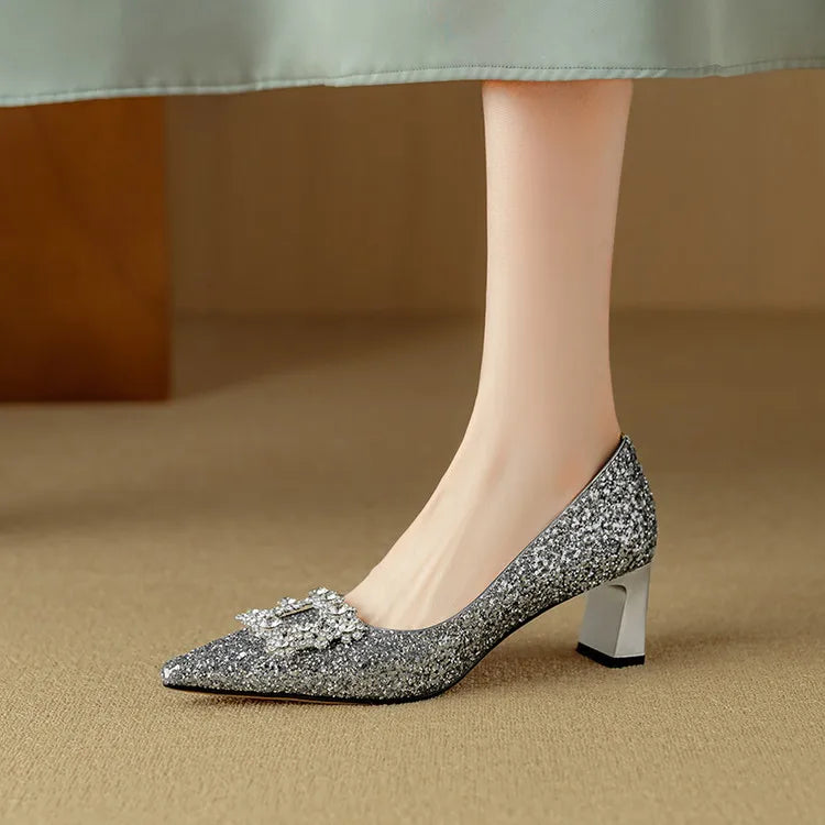 Zapatos de Tacón Brillantes Gloria