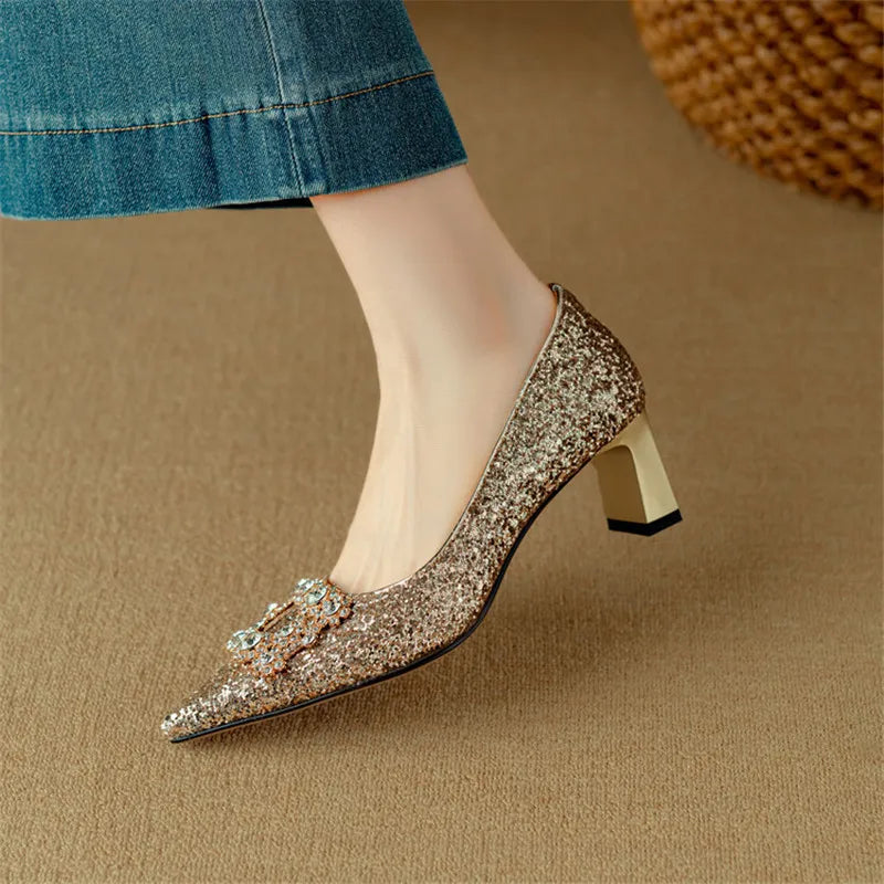 Zapatos de Tacón Brillantes Gloria