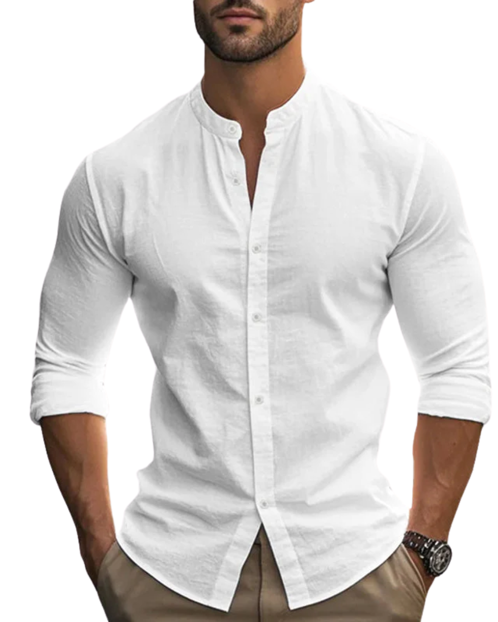 Camisa de lino transpirable
