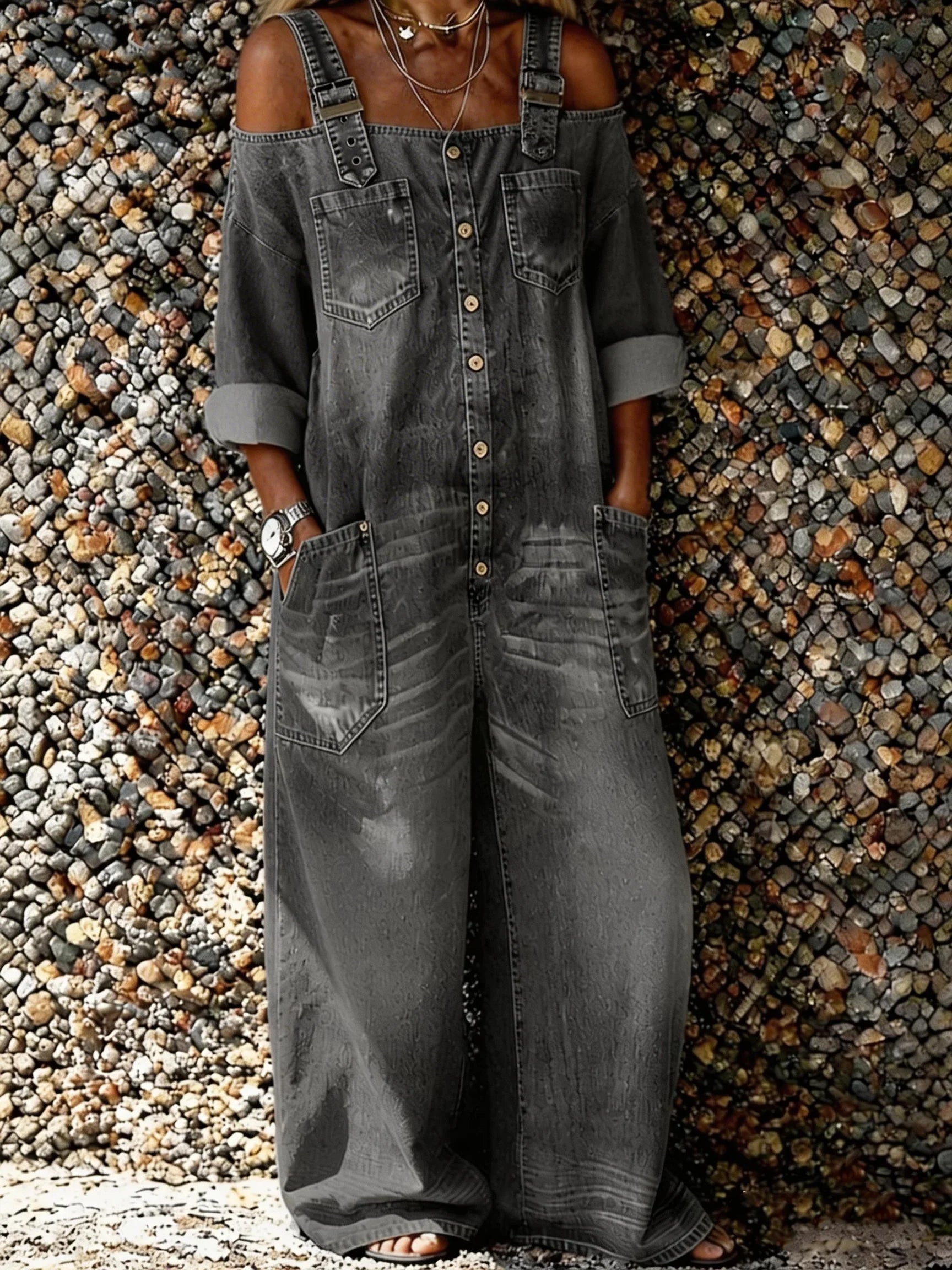 Bo | Overol de denim con tirantes