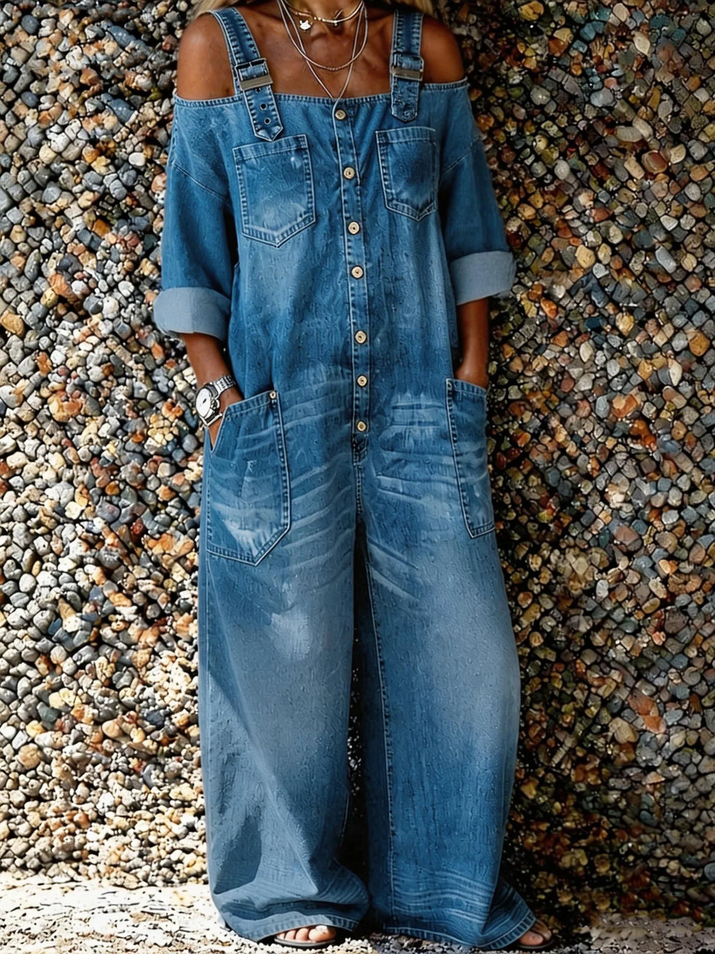 Bo | Overol de denim con tirantes